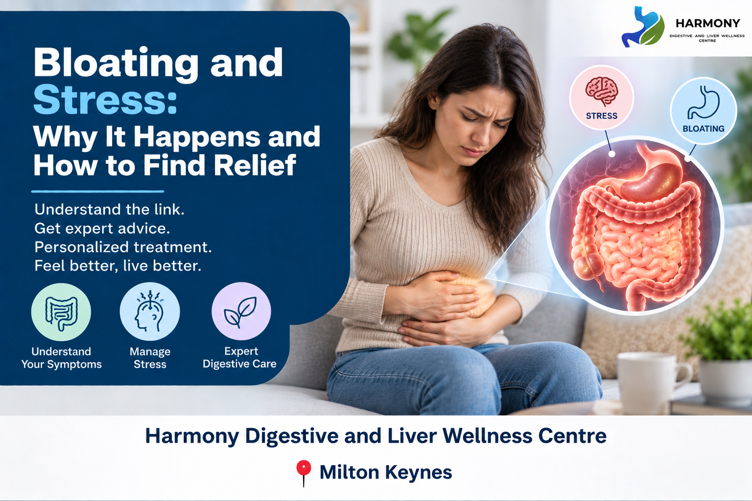 Bloating and Stress connection image