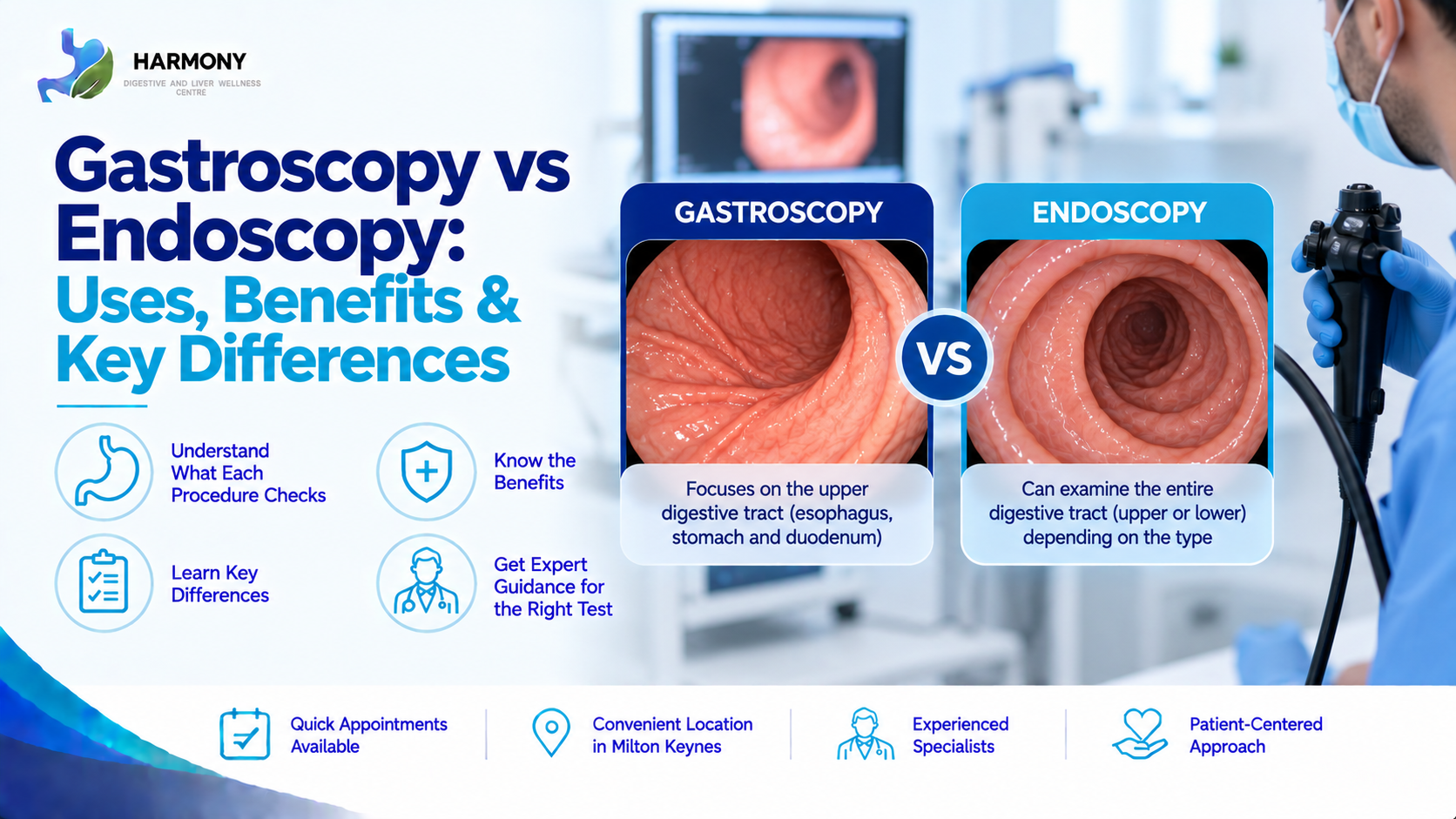 Gastroscopy vs Endoscopy: Uses, Benefits & Key Differences