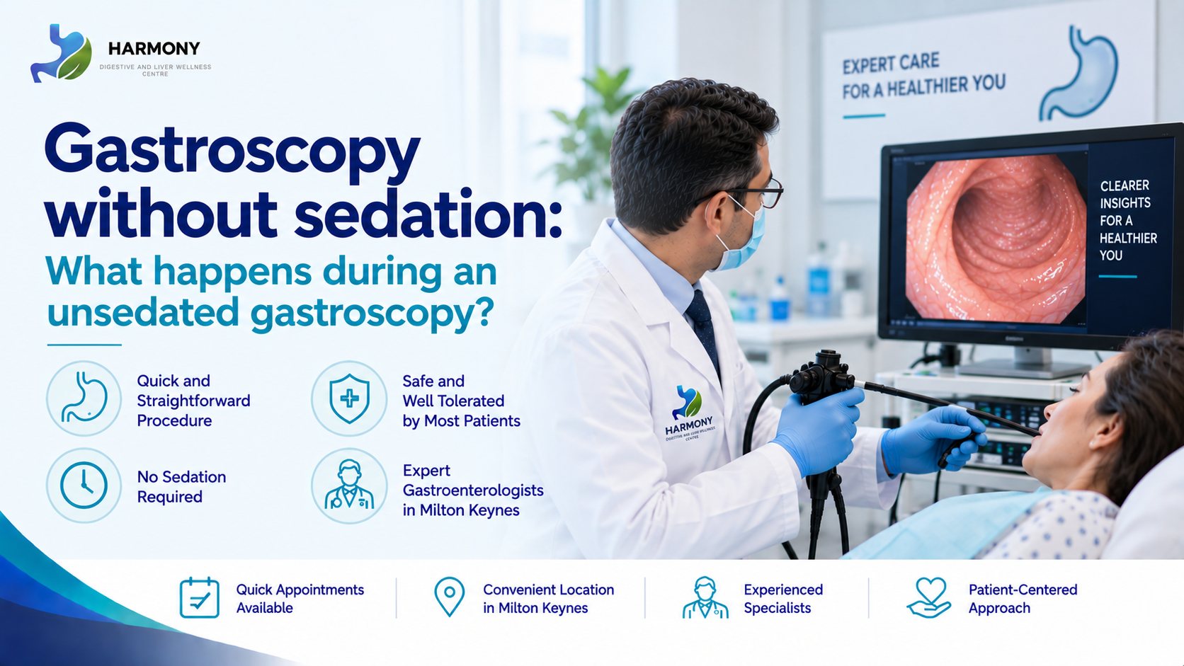 Gastroscopy without sedation: What happens during an unsedated gastroscopy?