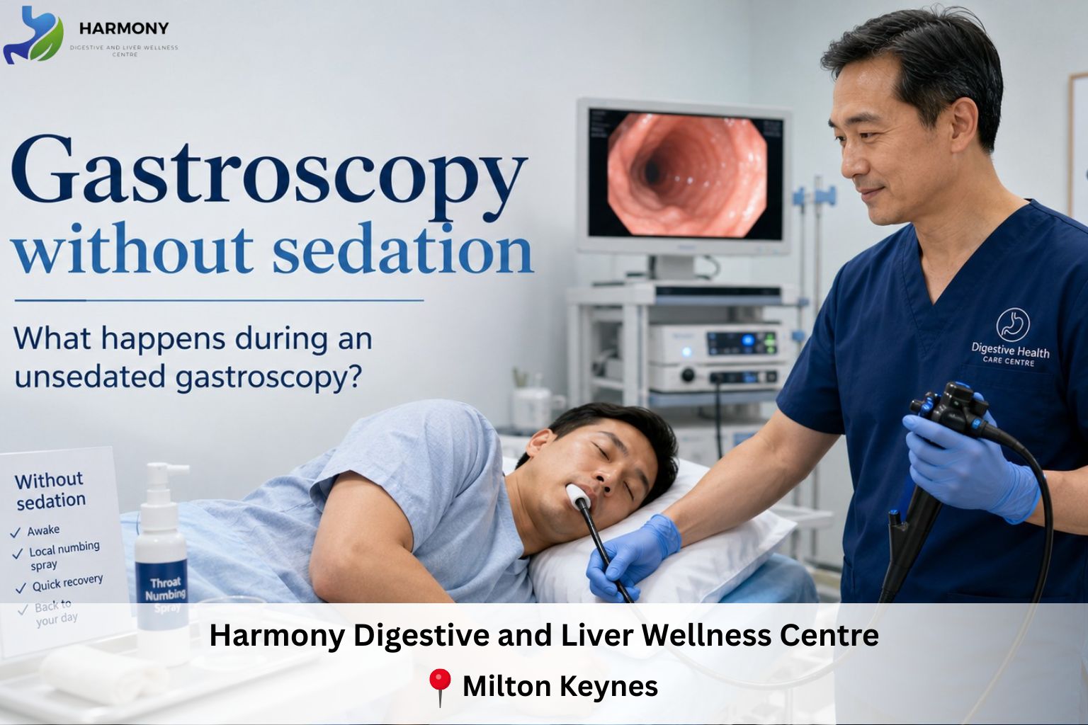 Gastroscopy without sedation